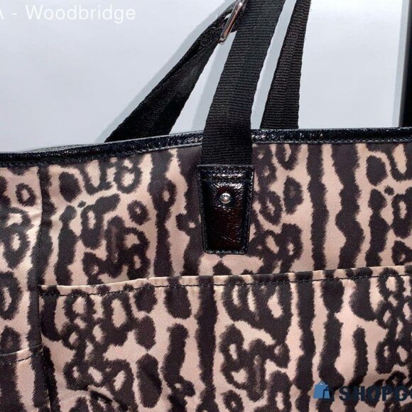 COACH w/ COA Gateway Ocelot Print Nylon Diaper Bag Large Tote - Picture 11 of 13